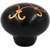 Resim Eko Nostalji Düğme Altın-Siyah 212-Yaldız 