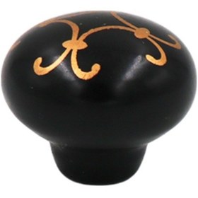 Resim Eko Nostalji Düğme Altın-Siyah 212-Yaldız 