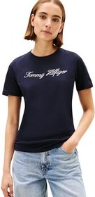 Resim Tommy Hilfiger NOS SCRIPT REGULAR C-NK SS Tişört Kadın 