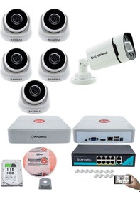 Resim Ip Güvenlik Kamera Seti - 5 İç Mekan Ip Kamera, 1 Dış Mekan Ip Ka 