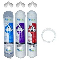 Resim Pemax Water Solutions Kapalı Kasa Su Arıtma Cihazlarına Uygun STD 3'lü Set 