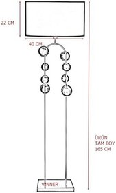 Resim vinner Noa Eskitme Tripod Boyu Ayarlanabilir Metal Lambader - Leopar Desenli VNRNOAMTL1192 