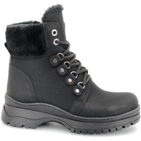 Resim Mehtap İçi Yünlü Kadın Kar Botu Siyah 