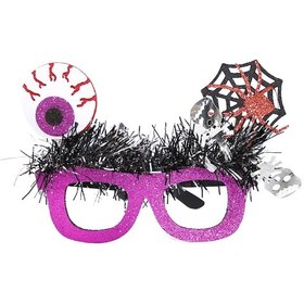 Resim Partisi Gözlük Masquerade Kostüm Sahne Örümcek Göz Küresi Kafatası 