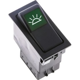 Resim Allestock Universal Iç Aydınlatma Lamba Düğmesi Anahtarı 5 Pin Rocker Switch - Ampullü 24V 