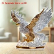 Resim 2D Düz Akrilik Kartal Heykeli - Majestik Altın ve Beyaz Kartal, Uzunkanatlı, Ev, Ofis veya Etkinlik Dekorasyonu İçin İdeal, Düğünler, Doğum Günleri, Mezuniyetler ve Tatiller İçin Mükemmel, Etkinlik Dekorasyonu | Klasik Tarz | Detaylı Tüy Tasarımı, Kartal Dekoru 