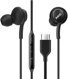 Resim UrbanX Samsung Galaxy A53 5G Örgülü Kablo için OEM 2021 Tip-C Stereo Kulaklık - Mikrofonlu - Siyah - USB-C Konektörü (ABD Versiyonu) 