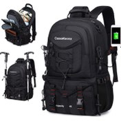 Resim CASKEKCA 40L Yüksek Kapasiteli Hafif Sırt Çantası, Laptop Bölmesi, USB Şarj Portu, Ayarlanabilir Askılar - Dayanıklı Polyester, Yürüyüş, Kamp ve Seyahat için Çok Cepli Tasarım 