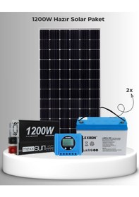Resim 1200W Hazır Solar Paket - Bağ Evi & Karavan & Hobi Bahçesi 