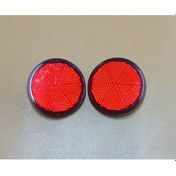 Resim Yuvarlak Kırmzı Renk Reflektör 6mm Vidalı Plastik 2 Adet 