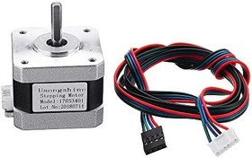 Resim 17HS3401 Nema 17 Step Motor 0.28N.m D Mil 2 Faz 1.3A 1.8 Derece 200 Adım Tork 3D Yazıcı Printer CNC Robotik Lazer Kazıma Plazma Otomasyon Tekstil 
