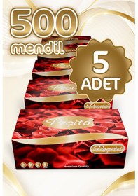 Resim Peçito "500" Çift Katlı Pratik Mendil Çek Kullan Kutu Mendil 5adet X 100mendil 