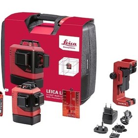 Resim Leica Lino L6R 3 Eksen 360 Derece Çapraz Çizgili Şarjlı Kırmızı 