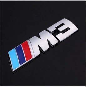 Resim Bmw E30 E36 E46 E90 F30 M3 Krom Bagaj Yazısı 77mm 