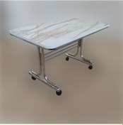Resim Pratik 70X110 Tekerlekli Orta Sehpa Krom Nikel Kaplamalı Metal (514492139) 