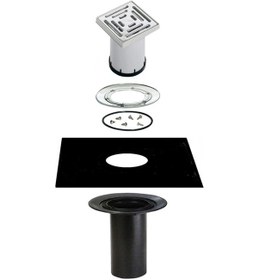 Resim Dallmer Balkon Teras Süzgeci Bitüm Yalıtıma Uygun 100Lük 15X15 Cm 