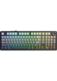 Resim Aula F99 Pro 3 Modlu Rgb Hot Swap Mekanik Nimbus V3 Switch Kablosuz Makrolu Klavye Gradyan Gri 