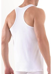 Resim Blackspade 9676 Erkek Tender Cotton 2 Li Sporcu Beyaz Atlet 