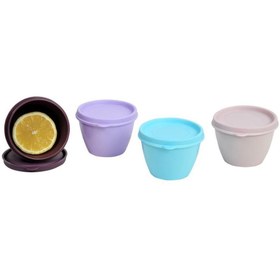 Resim Geseus Moonstar Hava Sızdırmaz Micro Gıda Saklama Kabı 4x175 Ml Mıc-410 