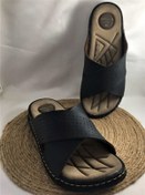 Resim Apella Yumuşak Deri Topuk Dikeni Önleyici Ortopedik Hafif Taban Erkek Terliği ÇAPRAZ SİYAH 