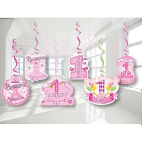 Resim Pembe 1 Yaş 6'Lı Tavan Süs Pembe 