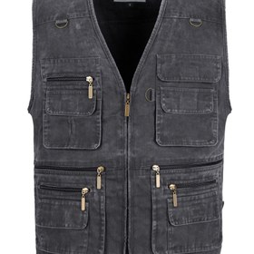 Resim Erkekler İçin Taş Yıkama Outdoor Seyahat Spor Çok Cepli Vücutluk İş Av Balıkçılık Kargo Teknoloji Giyim Hafif Dış Giysi Günlük Yelek (Renkler yıkamada solabilir, ayrı yıkayın) 