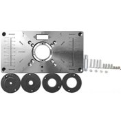 Resim Wezone 4 Halkalı Alüminyum Yönlendirici Tabla Plakası Ve Ahşap İşleme Tezgahı Aksesuarları Seti 