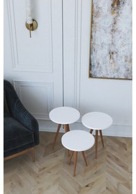 Resim Cafe Zigon Sehpa Beyaz 