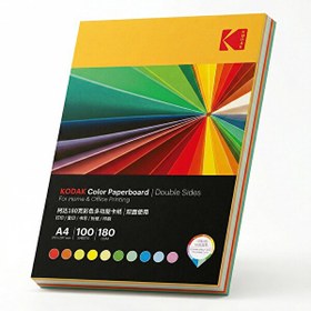 Resim Kodak A4 Renkli Fotokopi Kağıdı 180GR-100 AD.- Karışık 10 Renk 