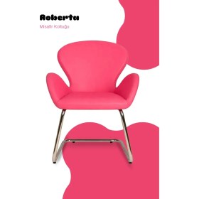Resim Bürocci Roberta Misafir Koltuğu - Pembe Deri - 2069J0120 