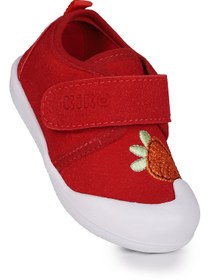 Resim KARAMAZI Strawberry Cırtlı Kız Bebek İlk Adım Panduf Ayakkabı 