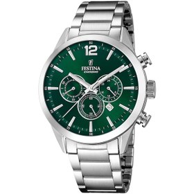 Resim Festına F20343/b Tımeless Chronograph Erkek Kol Saati Gümüş 