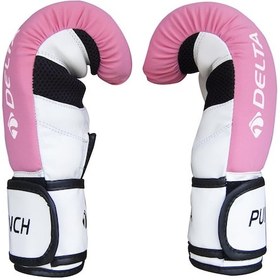 Resim Delta_Store Delta Punch Dura-Strong Pembe-Beyaz Boks Eldiveni 