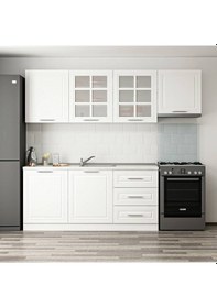 Resim Minar 240 Cm Mebran C Mutfak Dolabı Beyaz 240-Mcb2 Beyaz 