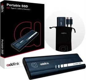 Resim Addlink P21 1TB 2000-1950MB/s USB 3.2 Gen2 Type-C Portable Taşınabilir SSD AD1TBP21B2K 
