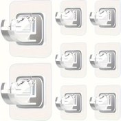 Resim 4 Adet Matkap Gerektirmeyen Perde Askı Aparatı - Perdeleri Kolayca Ve Hasarsız Bir Şekilde Asın Mutfak Ve Banyo Çubuğu Sabitleme Cihazı Yapışkan saç tokası 