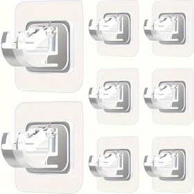 Resim 4 Adet Matkap Gerektirmeyen Perde Askı Aparatı - Perdeleri Kolayca Ve Hasarsız Bir Şekilde Asın Mutfak Ve Banyo Çubuğu Sabitleme Cihazı Yapışkan saç tokası 