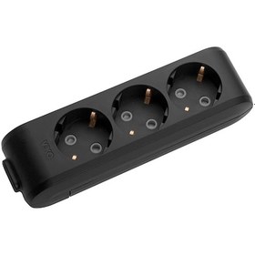 Resim Viko Multi-let 3'lü Grup Priz Topraklı Çocuk Korumalı Klemensli Siyah - 90133300 