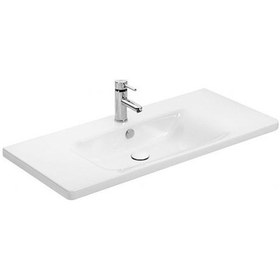 Resim Sanovit Soft 100 CM Konsollu Oval Köşeli Lavabo Beyaz 