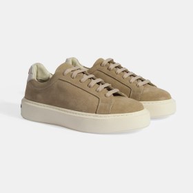 Resim Desa Kadın Bej Bağcıklı Süet Sneaker 