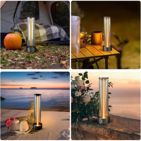 Resim Monozone Manyetik İpli Masa Lambası Şarjlı Modern Kitap Okuma Işığı 3 Modlu Dokunmatik Gece Lambası 