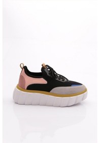 Resim Dgn 507 Kadin Sneaker Ayakkabi 507-2239-R8753 Siyah - Pudra 