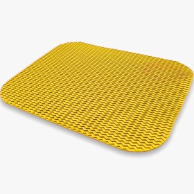 Resim Kedi Tuvalet Kabı Önü Kum Toplayıcı Kedi Halısı Paspası - Sarı 