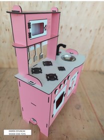 Resim Ahşap Çocuk Oyuncak Mutfak Seti 