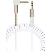 Resim Bts Aux Ses Kablosu 3.5mm L Tipi Metal Yaylı Dayanıklı Kablo 