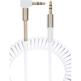 Resim Bts Aux Ses Kablosu 3.5mm L Tipi Metal Yaylı Dayanıklı Kablo 