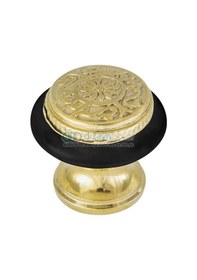 Resim Zemine Yere Monte Kapı Tamponu Parlak Pirinç 