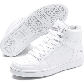 Resim PUMA Rebound Layup SL Jr 370486-02 ERKEK Beyaz-Lila Günlük Sneaker Ayakkabı 