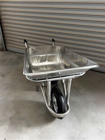 Resim binbirçeşit 304 Kalite Paslanmaz Büyük İlaveli Tekne El Arabası 