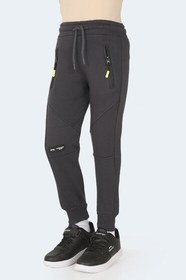 Resim Slazenger LAMYA Unisex Çocuk Fermuar Cepli Koyu Gri Eşofman Altı 